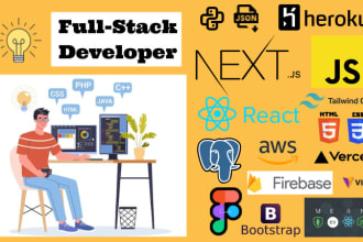 create websites using nextjs, angularjs, and reactjs as a full stack developer