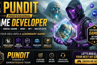 develop professional web3 nft blockchain unity or unreal engine game
