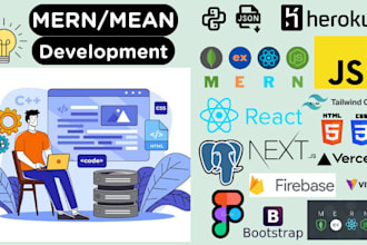 build full stack mern, mean, and nextjs web applications