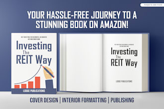 do book cover design, book interior formatting, publishing
