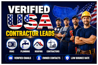 provide verified hvac, plumbing, roofing, and contractor leads in the USA
