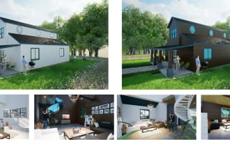 produce photorealistic exterior and interior 3d renderings
