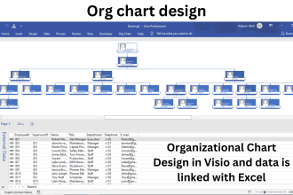design org chart in visio linked to data in excel