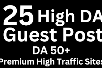submit 25 high da guest post  high authority dofollow seo backlinks