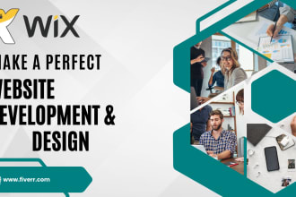 create a wix website, wix landing page or redesign a wix website, online store