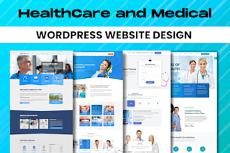 design medical healthcare website and dental clinic or hospital website