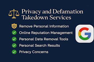 remove negative search results, defamatory blog, articles and mugshots in google