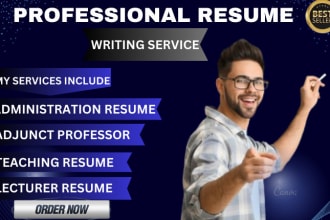 write teacher resume, adjunct professor, online instructor, and academic