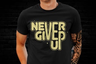 create custom typography mind blowing t shirt design in 24 hours