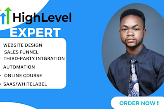 be gohighlevel expert,gohighlevel funnel,automation,landing page on clickfunnels