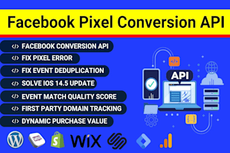 setup facebook conversion API and fb pixel web event tracking