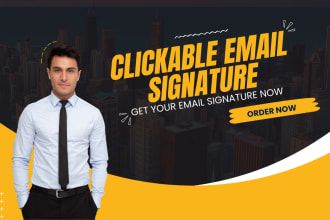 create clickable HTML email signature for gmail outlook etc