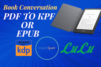 convert PDF, word, and indesign files to epub, kindle kpf , and mobi formats