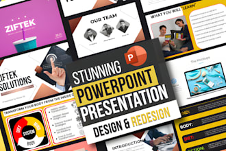 design, redesign powerpoint presentation and investor pitch deck for business