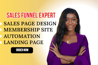 design high converting  website, funnel on gohighlevel, samcart and kajabi
