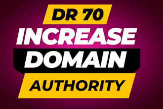 increase domain rating ahrefs DR 70 domain authority moz da tf with SEO backlink