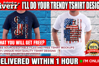 do your trendy tshirt design