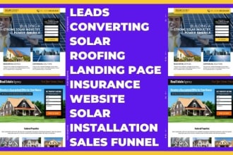 design solar website solar insurance solar installation roof solar landing page