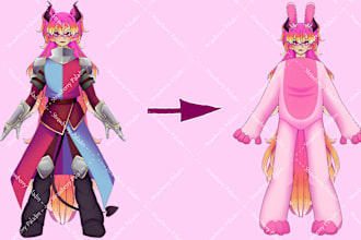 draw and rig you a new outfit for a already made vtuber