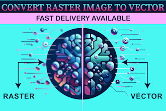 do vector tracing, clean up, redraw logo, convert vector