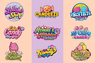 design ice cream, chocolate, sweets, treat, freeze dried candy logo