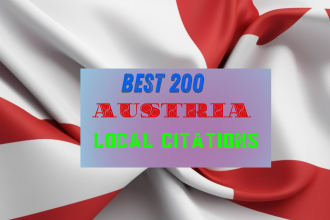 do 200 austria local citations and directory submission for local business seo
