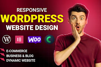 responsive wordpress website design or redesign crocoblock, elementor pro