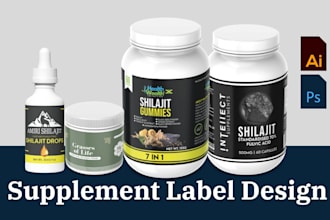 do beverage label design, pet food label design, and supplement label design