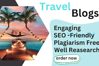 write ai free, engaging SEO travel articles or blog posts