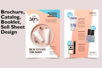design brochure, catalog, booklet, sell sheet in print or digital format