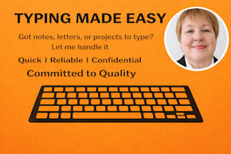do fast typing to ms word from audio, scanned, handwritten and pdf docs
