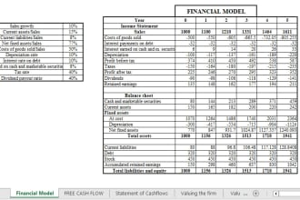 do financial modeling, financial analysis and projections