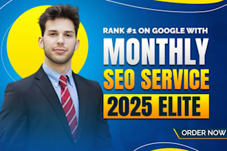 do monthly website SEO service via high da dofollow backlinks for google ranking