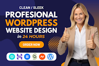 create a responsive wordpress website design using hostinger, bluehost, godaddy
