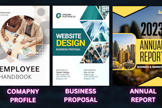 do stunning proposal design, company profile and annual report
