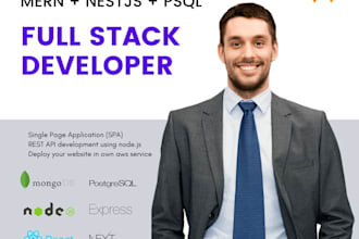 be your full stack web developer and mern developer