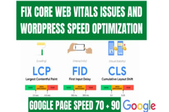 fix core web vitals fix lcp, inp, fcp, and cls issues optimize wordpress speed