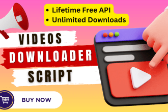 code a multi video downloader script with life time free API