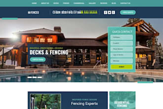 do a professional fencing, roofing and construction website design with SEO