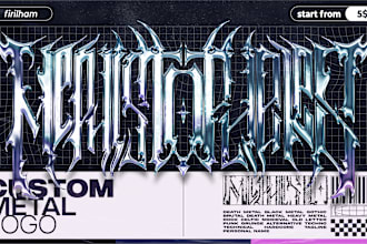 draw custom metal and rock logo for you