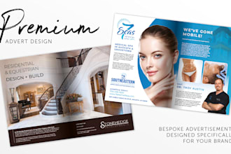 design a professional magazine advert for print or digital magazines