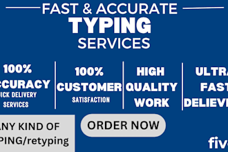 do a fast typing jobs,retype scanned documents fast typist