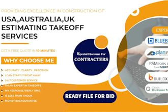 do the material take off and cost estimation