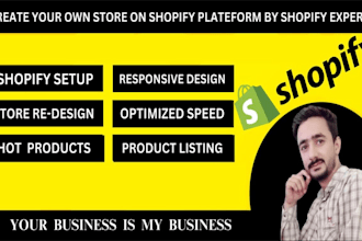 set up a shopify website or shopify store design