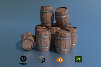 create realistic 3d game model, textures for game
