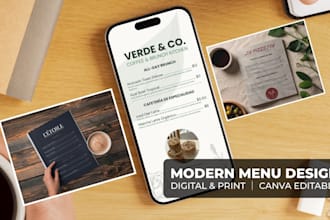 design modern restaurant menu, bar menu or digital food menu