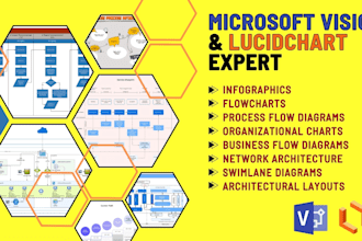 create any flowchart or diagram using microsoft visio or lucidchart