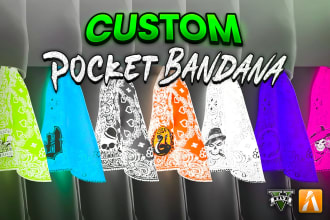 make a custom pocket flag bandana for your gta v fivem gang