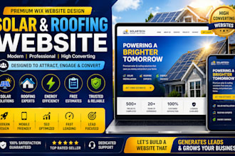 design a premium wix solar and roofing company website