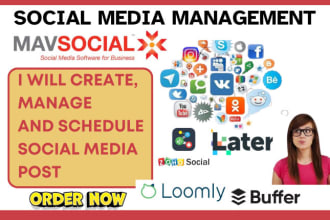 manage and schedule automated post via mavsocial zoho social loomly later buffer